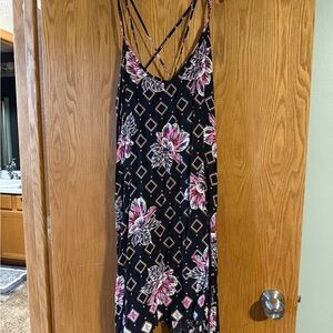 Swimsuits For All Black and Pink Asymmetrical Dress